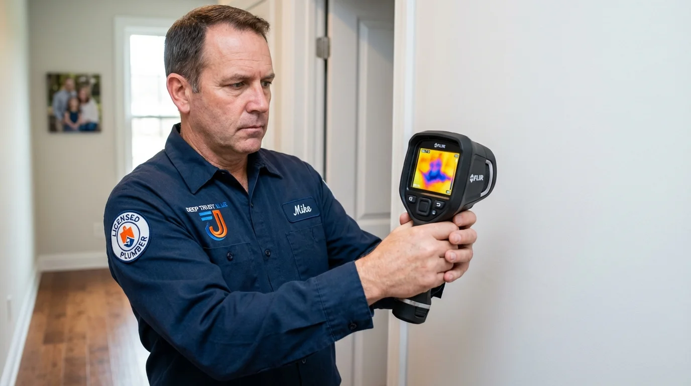 Thermal imaging leak detection by Johns Plumbing LLC in Centreville